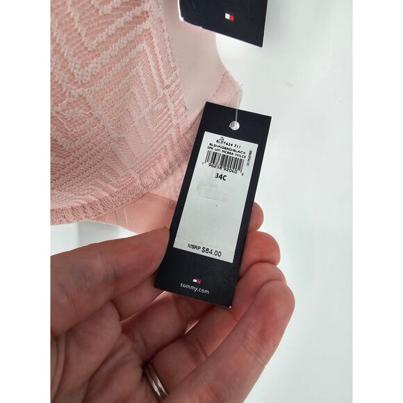 Tommy Hilfiger Womens Sz 34C Lightly Lined Demi Bra Light Pink NEW - Picture 4 of 6